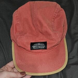 Fayettechill red 5 panel hat